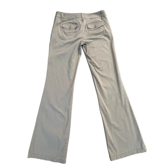 SO Cream Beige Wide Flare Straight Leg Chino Pants Juniors 7 Y2K Preppy Retro - Picture 3 of 10